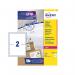 In this photo, you can see a pack of 500 Avery UK address labels. The labels are white with a size of 199.6x143.5mm and are designed for laser printers. There are 2 labels per A4 sheet and the pack is labeled as L7168-250. The labels are neatly stacked and ready to use.