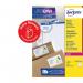 This image shows a pack of Avery UK address labels, specifically laser parcel labels in 139x99mm size. The pack contains 400 labels, with 4 labels per A4 sheet. The labels are white in color and have a code of L7169-100 and 44300AV.