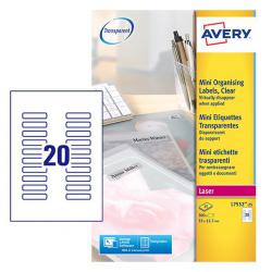 Cheap Stationery Supply of Avery Laser Mini Label 55x122mm 25 Per A4 Sheet Clear (Pack 500 Labels) L7552-25 44398AV Office Statationery