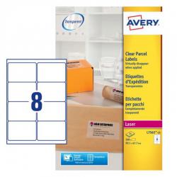 Cheap Stationery Supply of Avery Laser Parcel Label 99x67.7mm 8 Per A4 Sheet Clear (Pack 200 Labels) L7565-25 44433AV Office Statationery