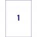 Avery Laser Label 210x297mm 1 Per A4 Sheet Crystal Clear (Pack 25 Labels) L7784-25 44622AV