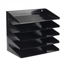 Cheap Stationery Supply of Avery 5 Tier Steel Letter Rack Black Office Statationery