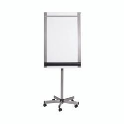 Cheap Stationery Supply of Bi-Office Roll Up Mobile Flipchart Easel 700x950mm Silver 45221BS Office Statationery