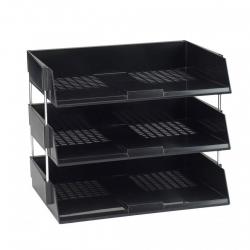 Cheap Stationery Supply of Avery Original Letter Tray Wide Entry A4/Foolscap Landscape Black W44BLK 45301AV Office Statationery