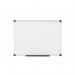 A modern and sleek magnetic whiteboard with an aluminium frame, perfect for brainstorming and organization. Its clean surface and magnetic properties make it ideal for any workspace.