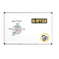 Cheap Stationery Supply of Bi-Office Maya Non Magnetic Melamine Whiteboard Aluminium Frame 600x450mm 45697BS Office Statationery
