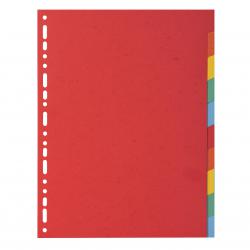 Cheap Stationery Supply of Exacompta Forever Recycled Divider 10 Part A4 220gsm Card Vivid Assorted Colours 46950EX Office Statationery