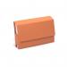 In the photo, a stack of Exacompta Legal Guildhall Probate Wallet Manilla Foolscap envelopes can be seen. The bright orange color stands out against a neutral background, and the 315gsm weight gives the wallets a sturdy and professional appearance. Each pack contains 25 envelopes, perfect for organizing important documents.
