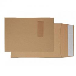 Cheap Stationery Supply of Blake Purely Packaging Pocket Gusset Envelope C4 Peel and Seal Window 25mm Gusset 130gsm Manilla (Pack 125) 48399BL Office Statationery