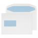 The photo showcases a pack of 500 bright white Blake Everyday Envelopes, each with a convenient window and gummed closure. Measuring 162x235mm, these C5 envelopes have a sturdy 90gsm construction and a professional look thats perfect for everyday use.