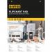 The image shows five packs of Bi-Silque Flipchart Pads, each containing a plain white Bi-Office Flipchart Pad with 40 sheets of paper, all in A1 size. The pads are neatly stacked on top of each other, ready to be used for presentations or brainstorming sessions. The sheets are crisp and clean, providing a perfect surface for writing or drawing ideas.