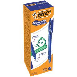 Cheap Stationery Supply of Bic Gel-ocity Quick Dry Gel Retractable Rollerball Pen 0.7mm Tip 0.3mm Line Blue (Pack 12) 54209BC Office Statationery