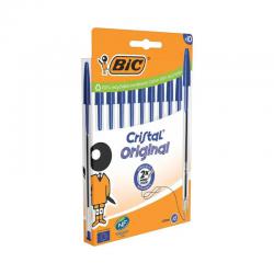 Cheap Stationery Supply of Bic Cristal Ballpoint Pen 1.0mm Tip 0.32mm Line Blue (Pack 10) 54237BC Office Statationery