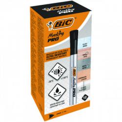 Cheap Stationery Supply of Bic Marking Pro Permanent Marker Bullet Tip 1.1mm Line Black (Pack 12) 54251BC Office Statationery