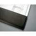 This photo showcases a sleek and organized workspace, with a Sigel paper desk pad featuring a 2 year calendar and weekly planner. The white pad is accented with a black protective strip and contains 40 sheets, measuring 595x410mm.