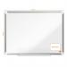 The photo shows a sleek and modern whiteboard made by ACCO Brands. The surface is made of high-quality non-magnetic melamine, which allows for smooth and effortless writing and erasing. The aluminum frame adds a touch of elegance and durability to the overall design. With dimensions of 600x450mm, this whiteboard is perfect for any small to medium sized space. Perfect for meetings, brainstorming sessions, or educational purposes, this drywipe board is a practical addition to any workspace or classroom.