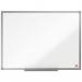 The photo shows a sleek and modern whiteboard from ACCO Brands. It features a non-magnetic melamine surface and is framed with sturdy aluminum. Measuring 600x450mm, this whiteboard is perfect for personal or office use. Its clean and professional design will enhance any workspace.