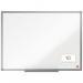 In the picture, you can see a sleek and modern whiteboard from ACCO Brands. The board has a glossy surface made of non-magnetic melamine, perfect for writing and erasing with drywipe markers. Its compact size of 600x450mm makes it ideal for smaller spaces or as a portable option. The board is framed with durable aluminum, adding to its professional appearance. Overall, this Drywipe Board from Nobo Essence exudes functionality and sophistication, making it a great addition to any workspace.