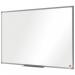 This photo features an ACCO Brands Drywipe Board from the Nobo Essence line. The board is non-magnetic and made of melamine, with a versatile whiteboard surface. It boasts a sleek aluminium frame and measures 900x600mm in size.