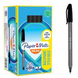 Cheap Stationery Supply of Paper Mate InkJoy 100 Ballpoint Pen 1.0mm Tip 0.7mm Line Black (Pack 50) 56029NR Office Statationery