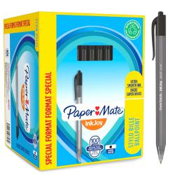 Cheap Stationery Supply of Paper Mate InkJoy 100 Retractable Ballpoint Pen 1.0mm Tip 0.7mm Line Blue (Pack 80 Plus 20 Free) 56113NR Office Statationery