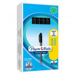 Cheap Stationery Supply of Paper Mate Flexgrip Ultra Ballpoint Pen 1.0mm Tip 0.4mm Line Black (Pack 12) 56225NR Office Statationery
