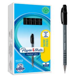 Cheap Stationery Supply of Paper Mate Flexgrip Ultra Ballpoint Pen 1.0mm Tip 0.4mm Line Black (Pack 12) 56225NR Office Statationery