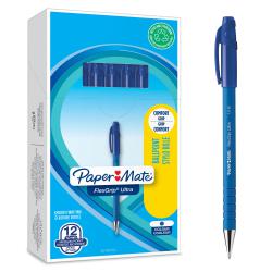 Cheap Stationery Supply of Paper Mate Flexgrip Ultra Ballpoint Pen 1.0mm Tip 0.4mm Line Blue (Pack 12) 56232NR Office Statationery
