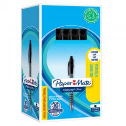 Cheap Stationery Supply of Paper Mate Flexgrip Ultra Retractable Ballpoint Pen 1.0mm Tip 0.5mm Line Black (Pack 36) 56239NR Office Statationery