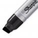 This photo features a pack of 12 Newell Brands Sharpie Magnum Metal Permanent Markers with chisel tips. The markers have a 14.8mm line and are in the color black.