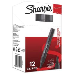 Cheap Stationery Supply of Sharpie M15 Permanent Marker Bullet Tip 2mm Line Black (Pack 12) 56414NR Office Statationery