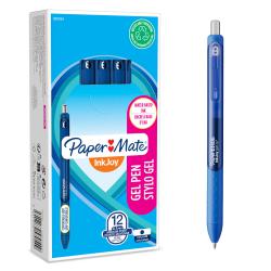 Cheap Stationery Supply of Paper Mate InkJoy Gel Rollerball Pen 1.0mm Tip 0.7mm Line Blue (Pack 12) 56680NR Office Statationery