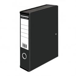 Cheap Stationery Supply of ValueX Box File Paper on Board Foolscap 70mm Capacity 75mm Spine Width Clip Closure Black (Pack 10) 56935XX Office Statationery