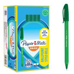 Cheap Stationery Supply of Paper Mate InkJoy 100 Ballpoint Pen 1.0mm Tip 0.7mm Line Green (Pack 50) 57009NR Office Statationery