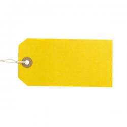 Cheap Stationery Supply of ValueX Reinforced Coloured Strung Tag 120x60mm Yellow (Pack 1000) T257824 57824CT Office Statationery