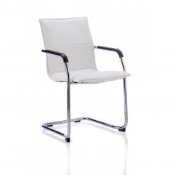 Cheap Stationery Supply of Echo Cantilever Chair White Soft Bonded Leather BR000038 58671DY Office Statationery