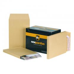 Cheap Stationery Supply of New Guardian Pocket Gusset Envelope C4 Peel and Seal Plain Power-Tac 25mm Gusset 130gsm Manilla (Pack 100) 58717BG Office Statationery