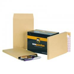 Cheap Stationery Supply of New Guardian Gusset Envelope 381 x 254mm Peel and Seal Plain Power-Tac 25mm Gusset 130gsm Manilla (Pack 100) 58759BG Office Statationery