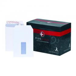 Cheap Stationery Supply of Plus Fabric Pocket Envelope C5 Peel and Seal Window Easy Open Power-Tac 120gsm White (Pack 500) 58906BG Office Statationery
