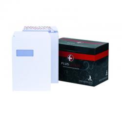 Cheap Stationery Supply of Plus Fabric Pocket Envelope C4 Peel and Seal Window Easy Open Power-Tac 120gsm White (Pack 250) 58913BG Office Statationery