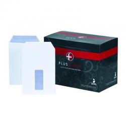 Cheap Stationery Supply of Plus Fabric Pocket Envelope C5 Self Seal Window 120gsm White (Pack 500) 58955BG Office Statationery