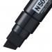 This image shows six Pentel N50XL permanent markers in black. The markers have a jumbo chisel tip with a line width of 17mm. The Pentel logo is visible on the barrels.