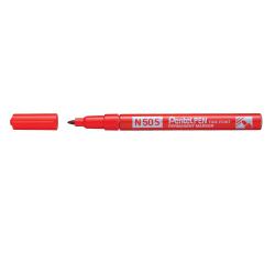 Cheap Stationery Supply of Pentel N50S Permanent Marker Fine Bullet Tip 0.5-1mm Line Red (Pack 12) 59074PE Office Statationery