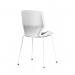 Dynamic Florence Visitor Chair With White Frame and Dark Grey Fabric Seat - BR000209 59826DY