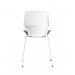 Dynamic Florence Visitor Chair With White Frame and Dark Grey Fabric Seat - BR000209 59826DY
