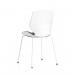 Dynamic Florence Visitor Chair With White Frame and Dark Grey Fabric Seat - BR000209 59826DY