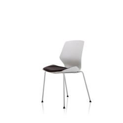 Cheap Stationery Supply of Florence White Frame Dark Grey Fabric Visitor Chair BR000209 59826DY Office Statationery