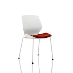 Cheap Stationery Supply of Florence White Frame Visitor Chair in Ginseng Chilli KCUP1534 59840DY Office Statationery