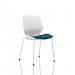 Florence White Frame Visitor Chair in Maringa Teal KCUP1538 59847DY