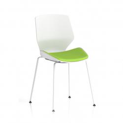 Cheap Stationery Supply of Florence White Frame Visitor Chair in Myrrh Green KCUP1533 59854DY Office Statationery